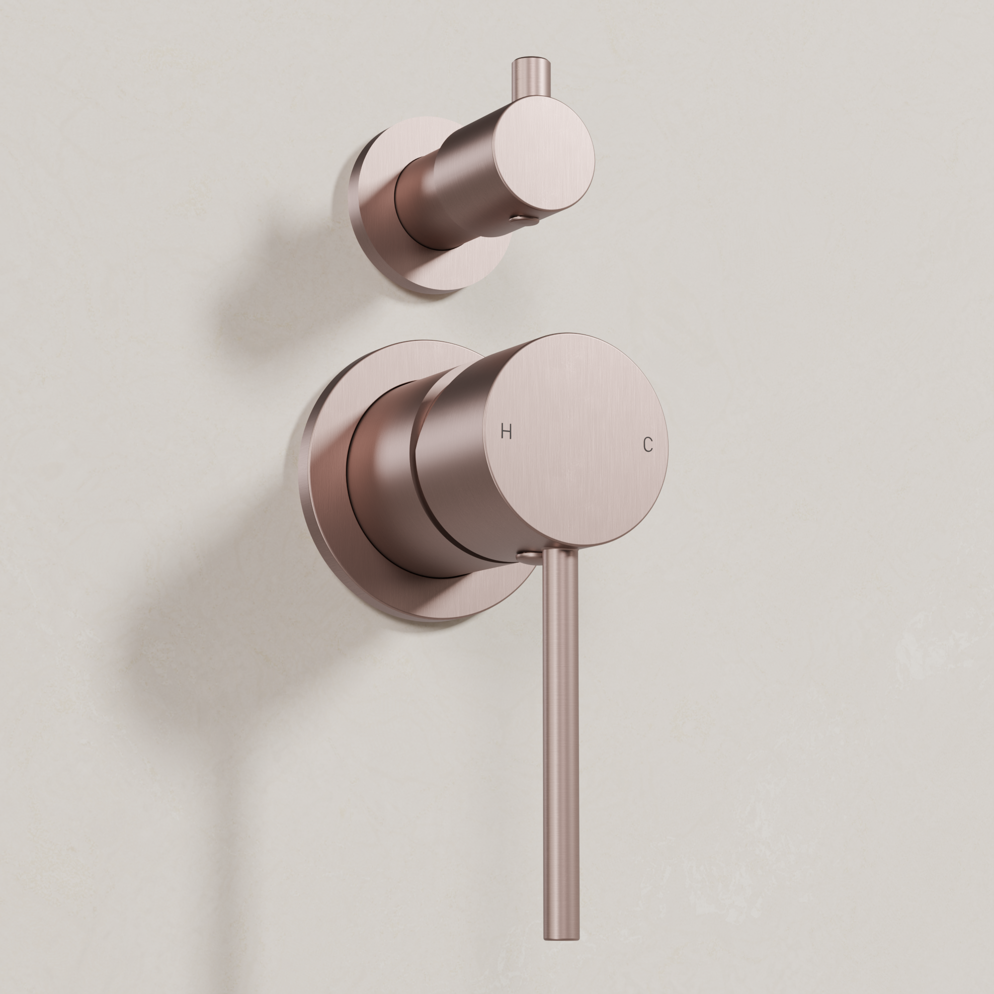 Ovia Milan Shower Mixer with Diverter Champagne