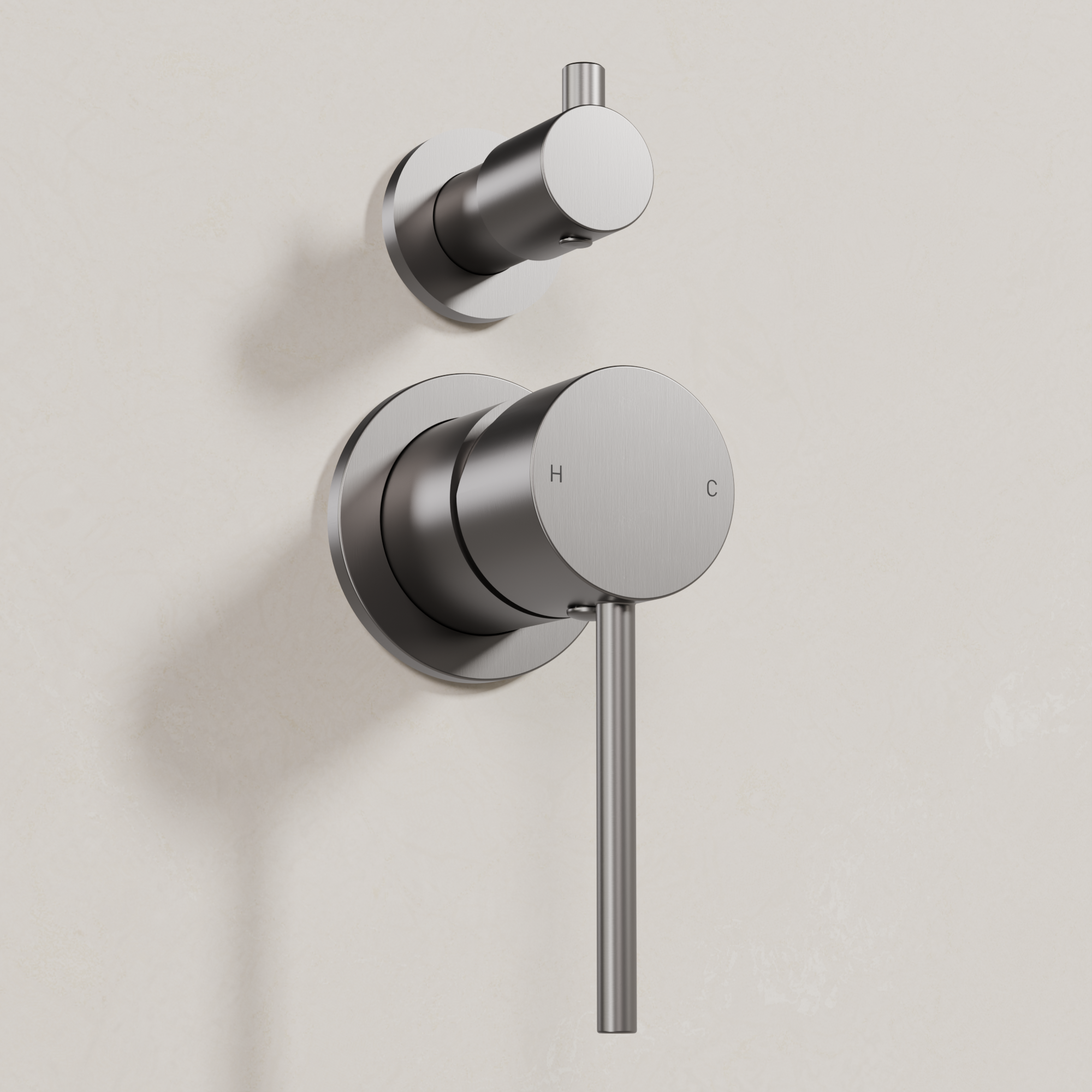 Ovia Milan Shower Mixer with Diverter Gun Metal