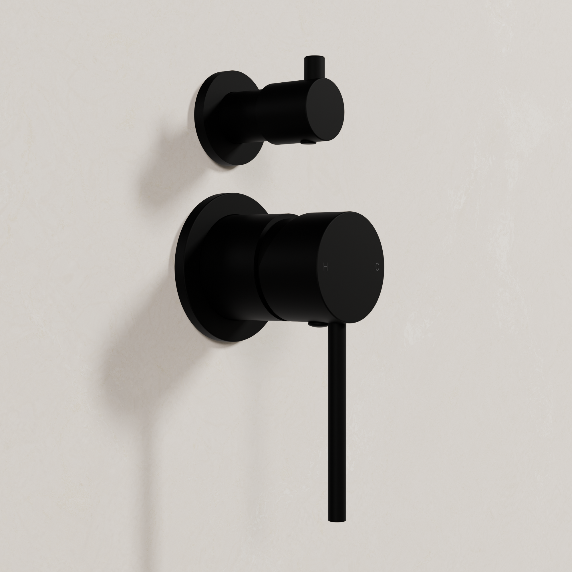 Ovia Milan Shower Mixer with Diverter Matte Black