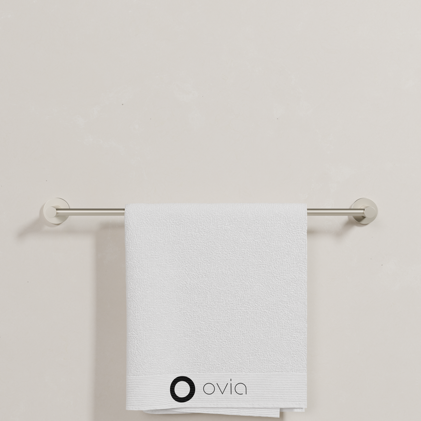 Ovia Milan 600mm Single Towel Rail in Brushed Nickel (5/5)