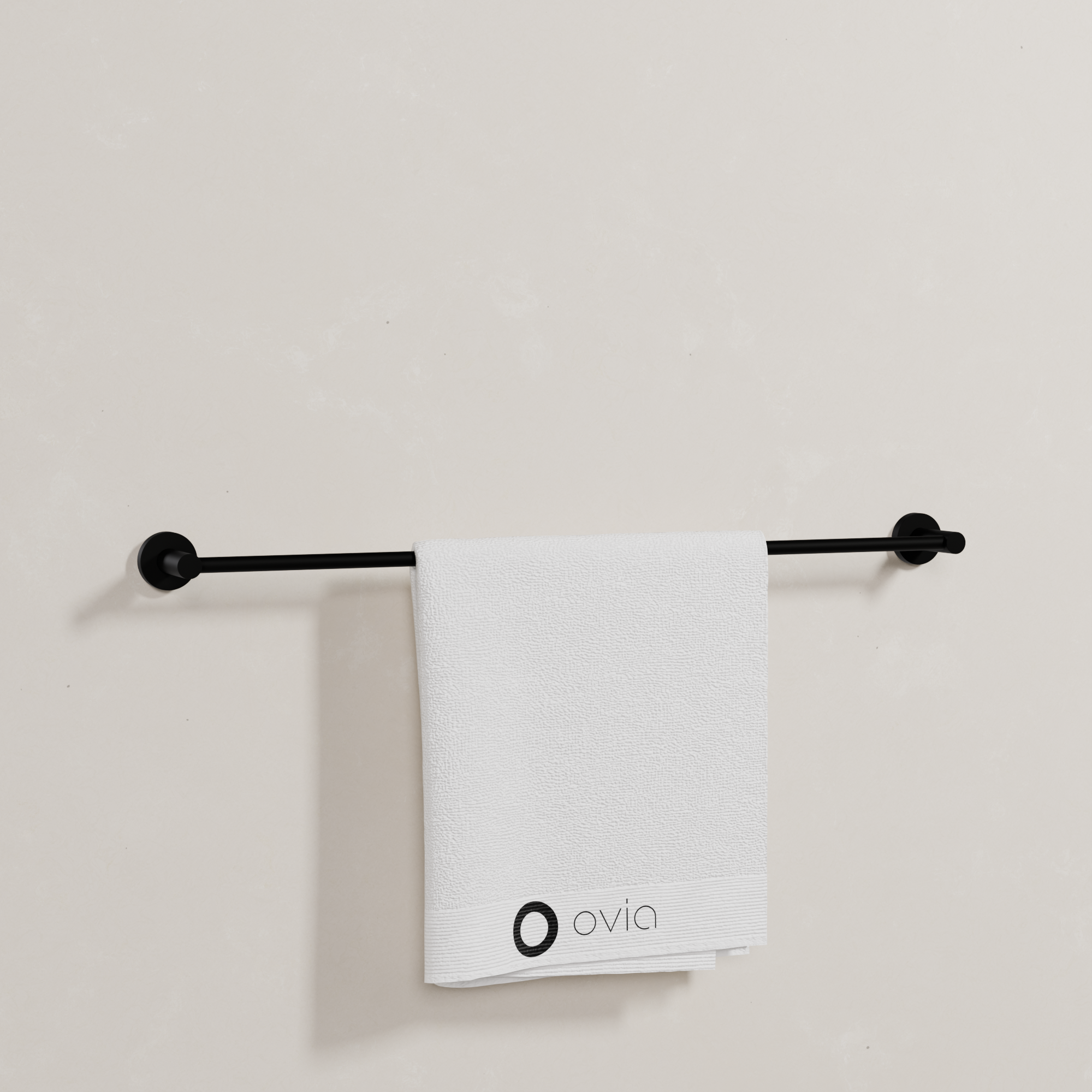 Ovia Milan 750mm Single Towel Rail in Matte Black (4/5)