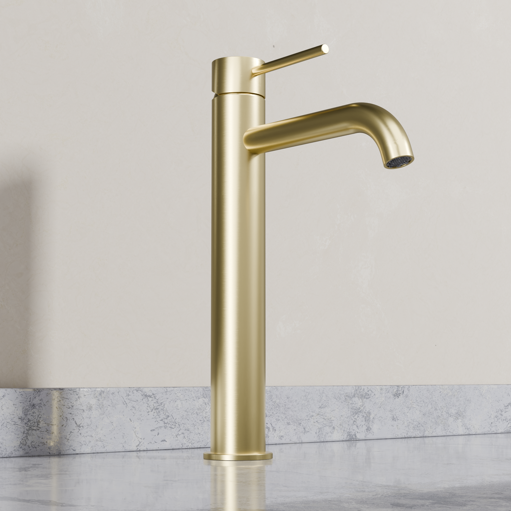 Ovia Milan Tall Basin Mixer in Brushed Gold (2/5)