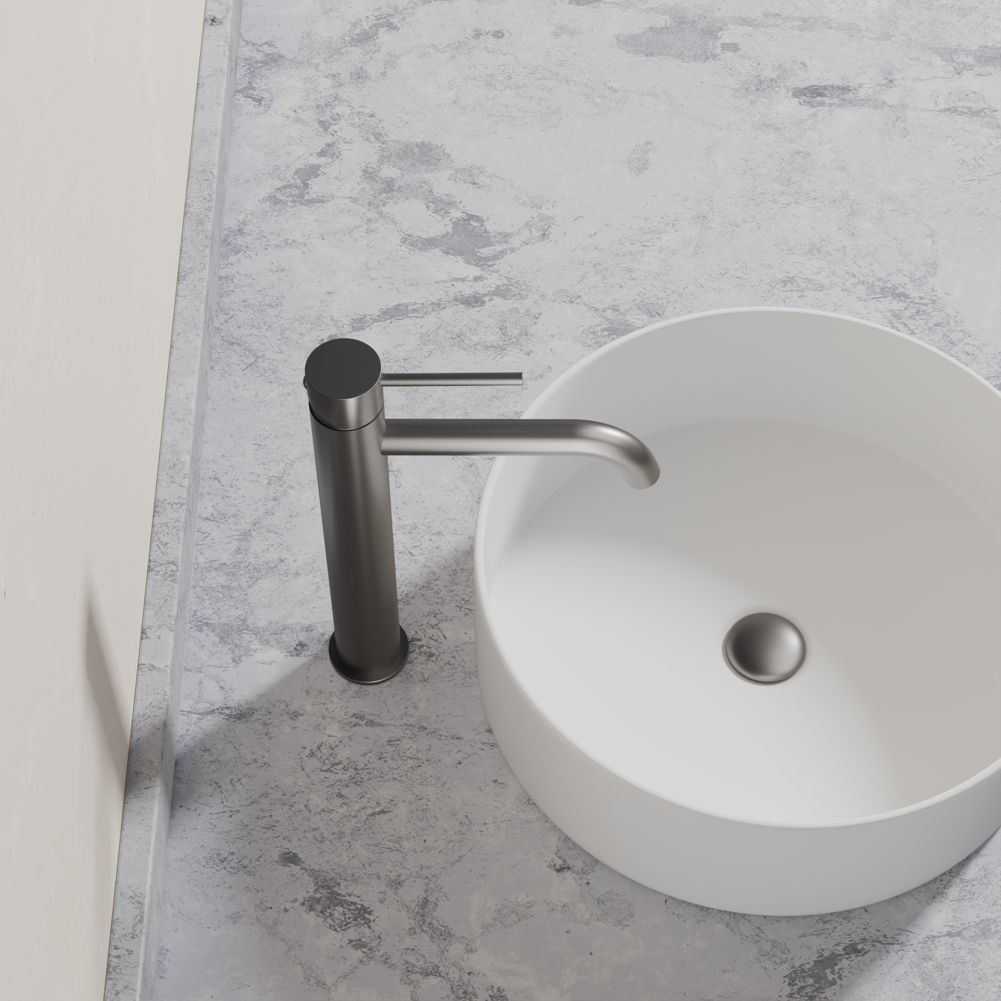 Ovia Milan Tall Basin Mixer in Gun Metal (4/5)