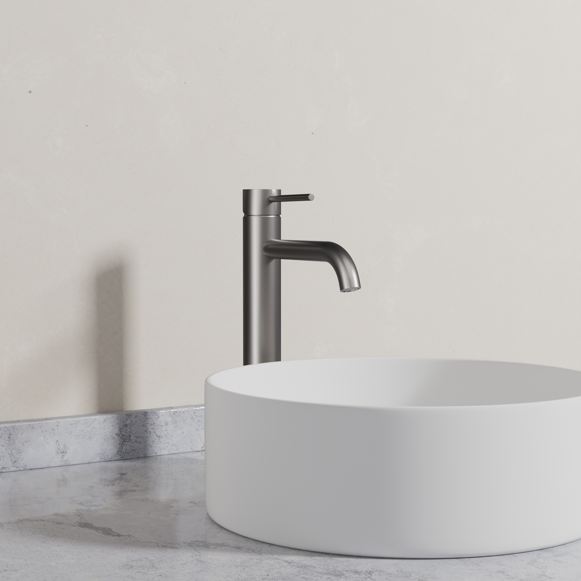 Ovia Milan Tall Basin Mixer in Gun Metal (5/5)