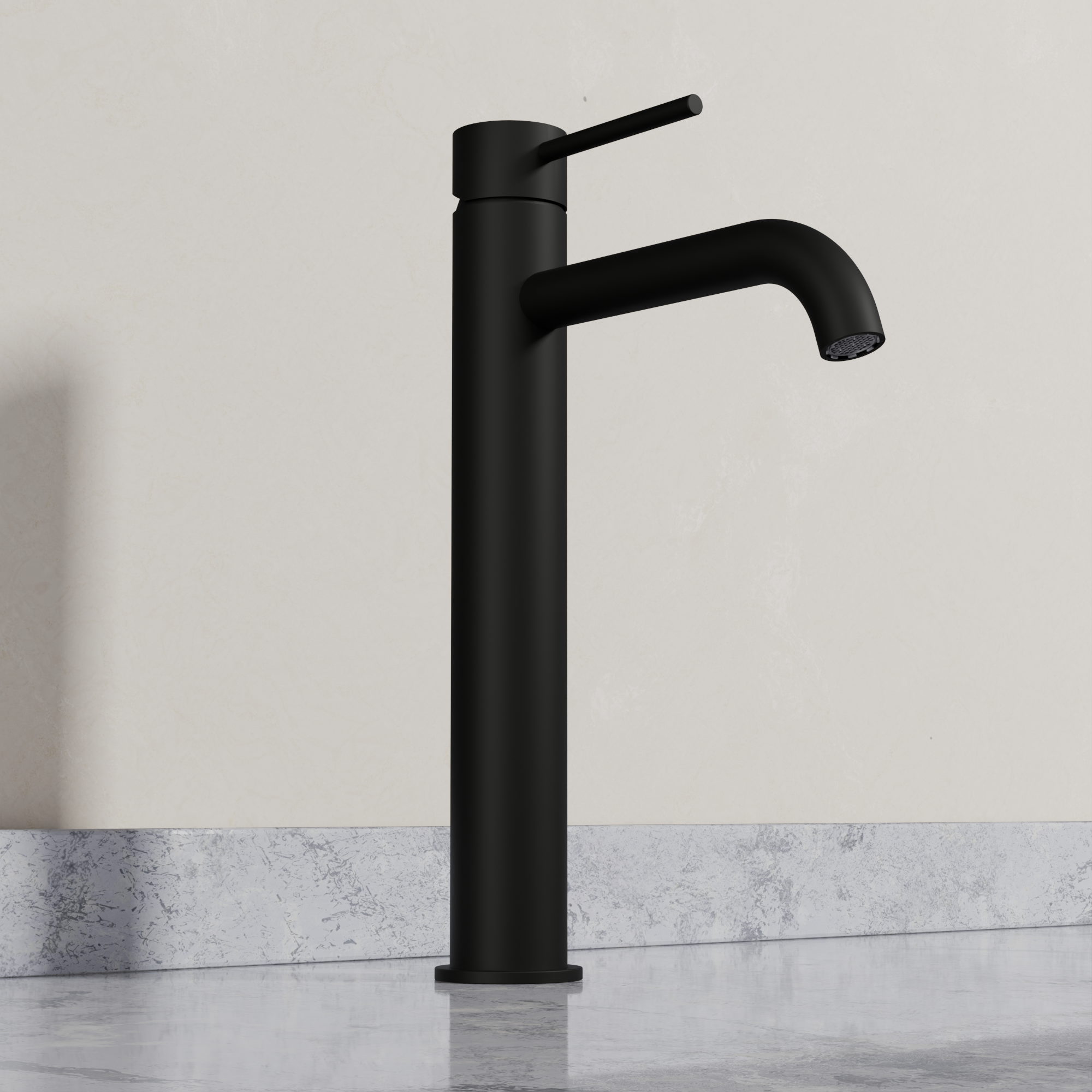 Ovia Milan Tall Basin Mixer in Matte Black (2/5)