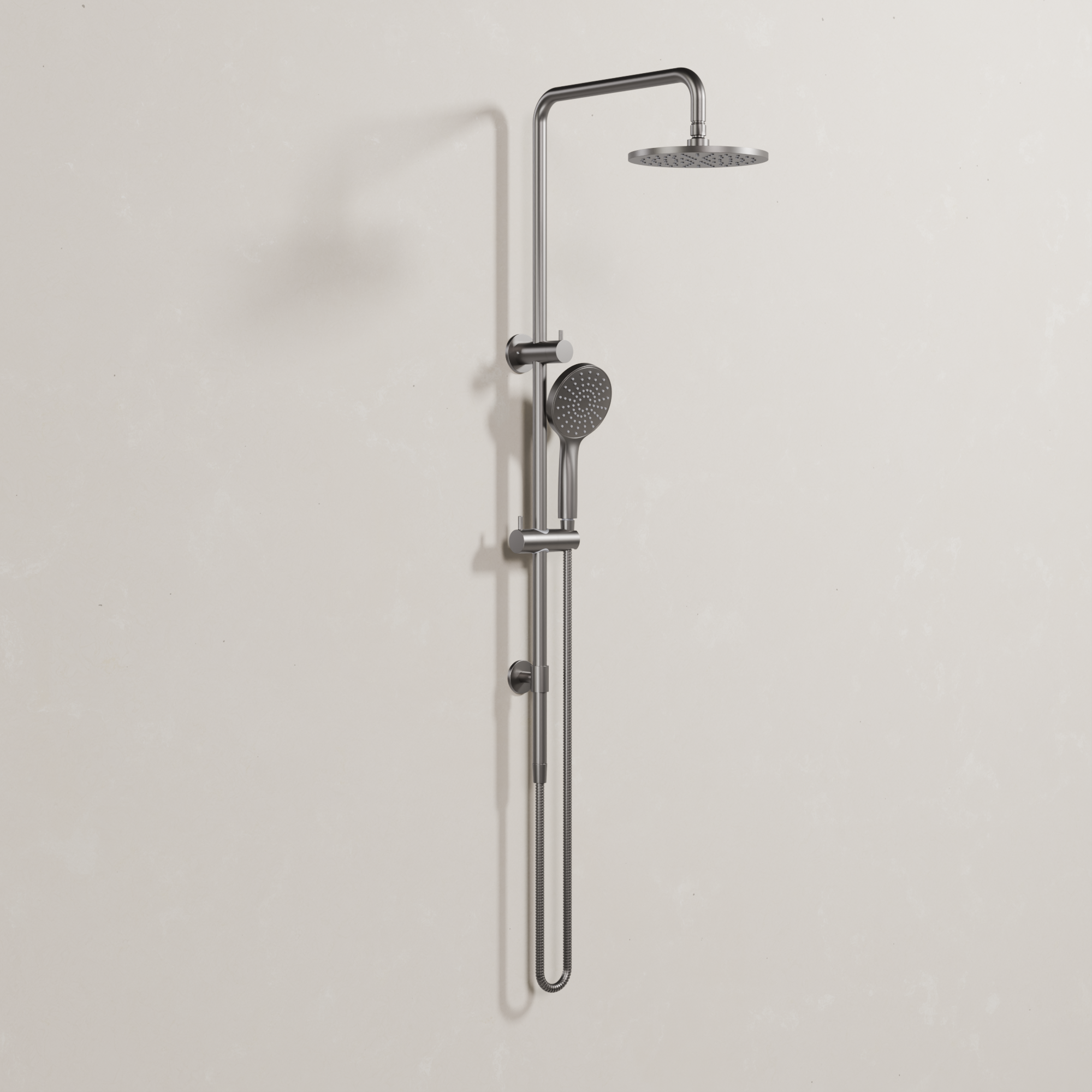 Ovia Milan Twin Shower in Gun Metal (1/3)
