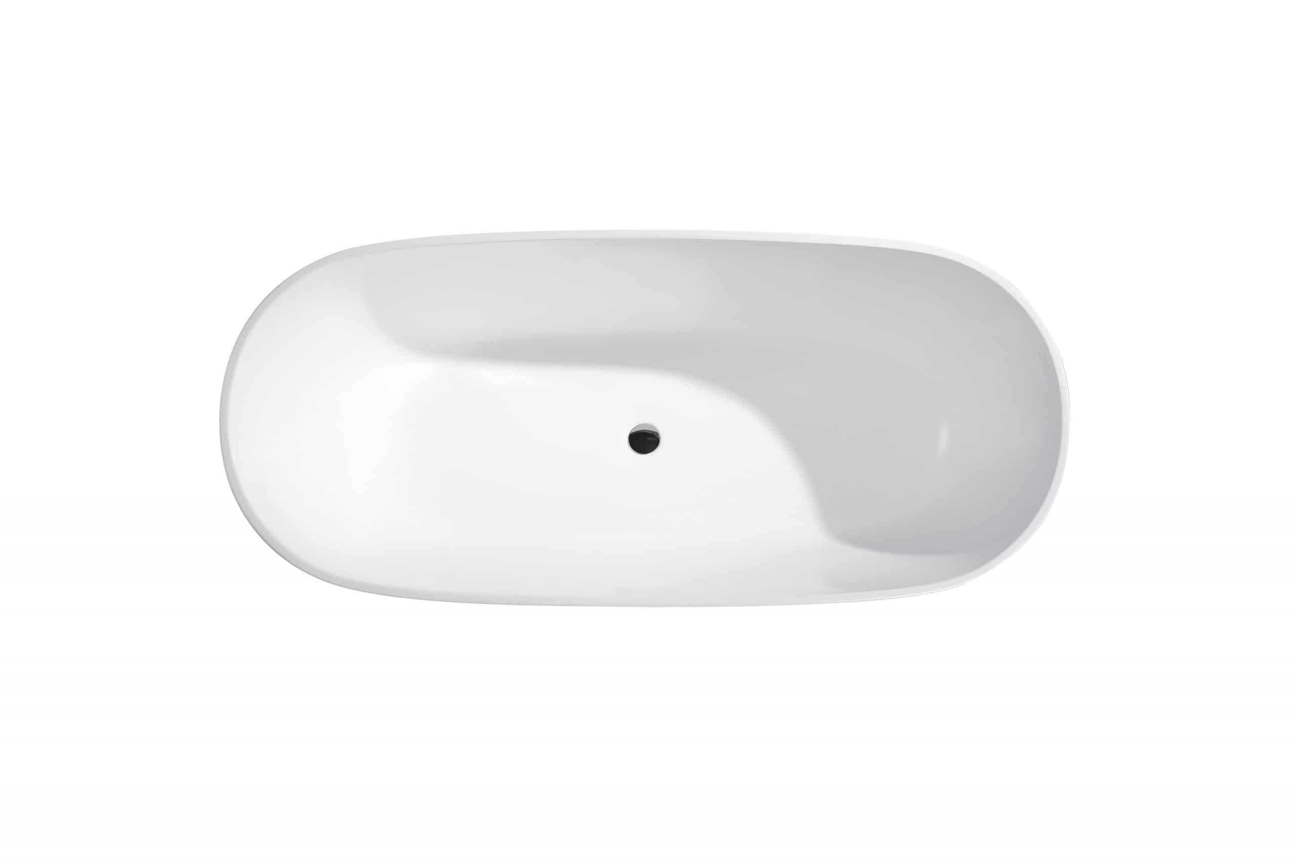 PILATO 1500mm Freestanding Gloss White Bath No Overflow