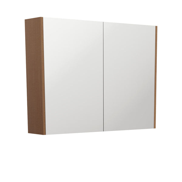 900 Mirror Cabinet with Walnut Side Panels - FIENZA