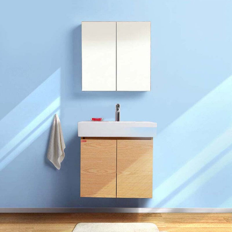600mm PVC Shaving Cabinet Copper Free White