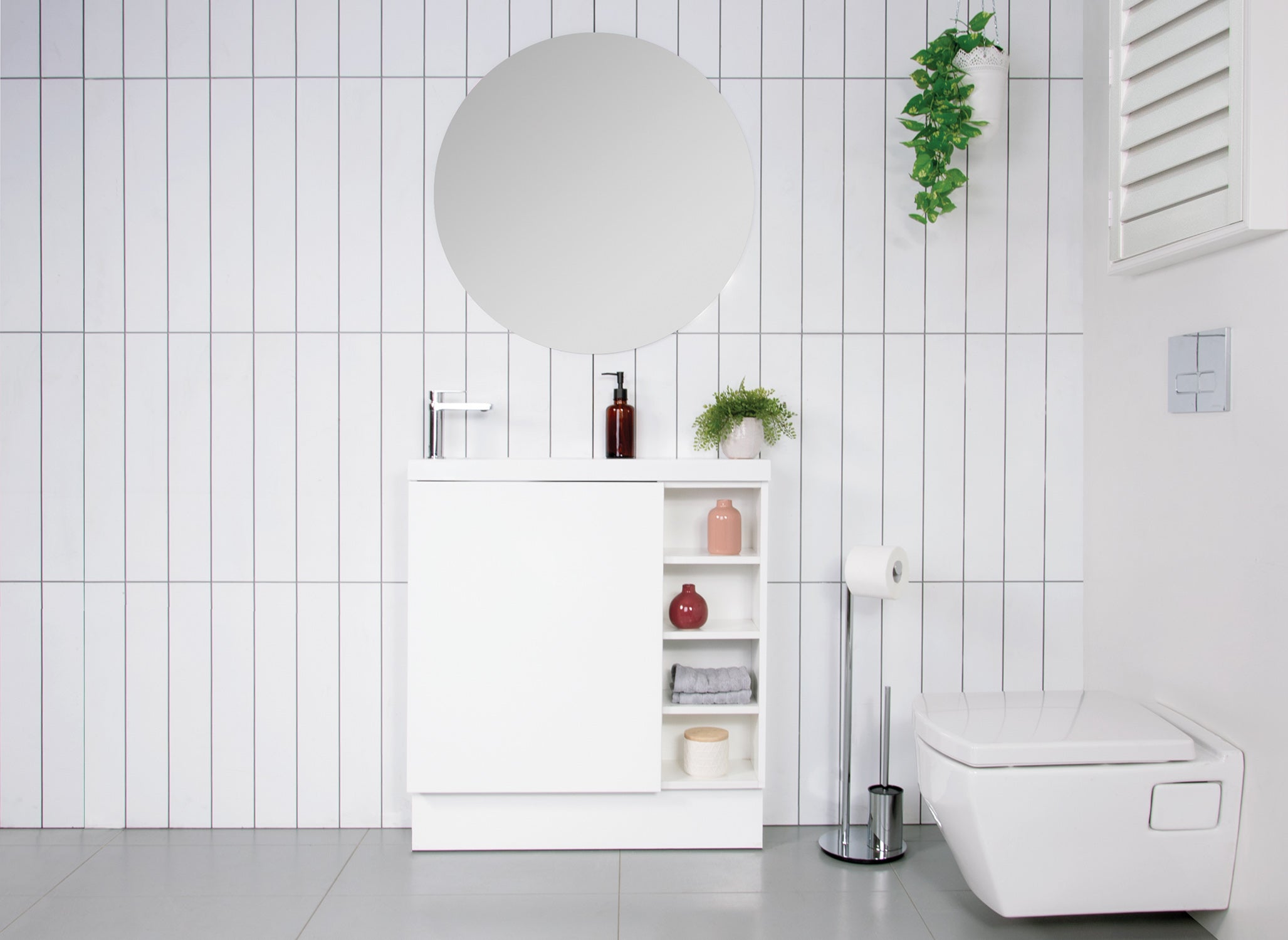 Petite Shelf - Floor Mount Lifestyle