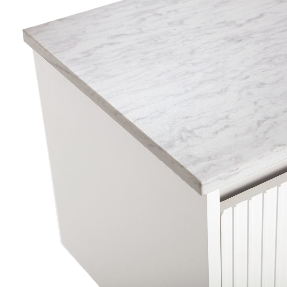 Fienza Polar Sacco Silica Free Stone Vanity Benchtop, Rectangular Full Depth