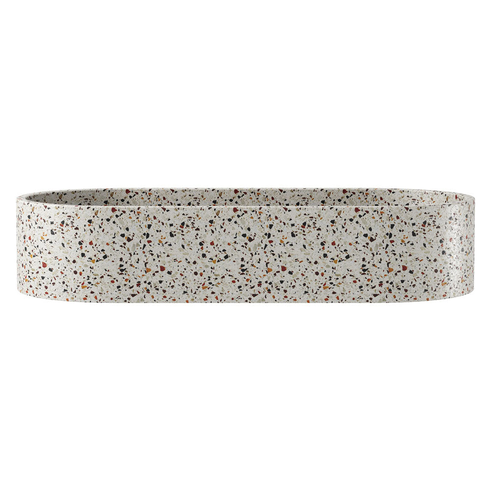 Fienza Jada Pill Oval Concrete Above Counter Basin, Terrazzo