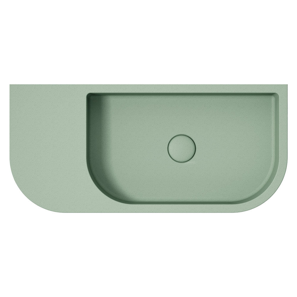 Fienza Blanca Concrete Wall Basin, Sage