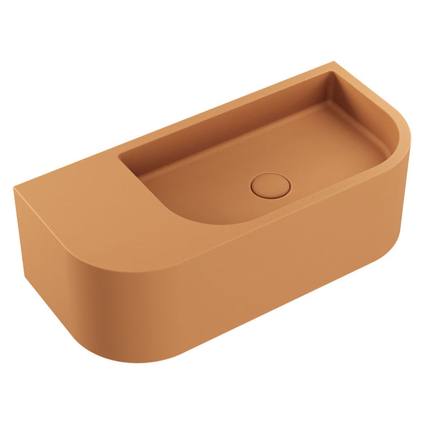 Fienza Blanca Concrete Wall Basin, Tuscan