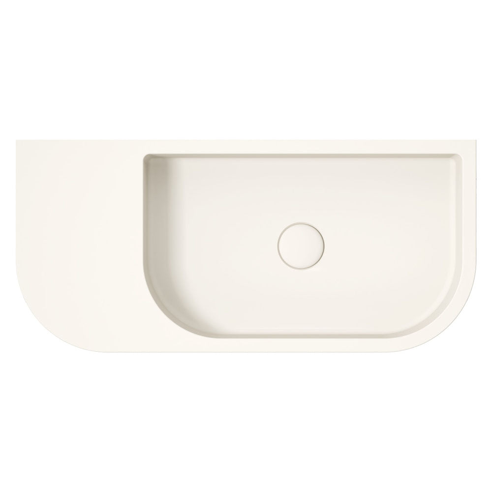 Fienza Blanca Concrete Wall Basin, Warm White