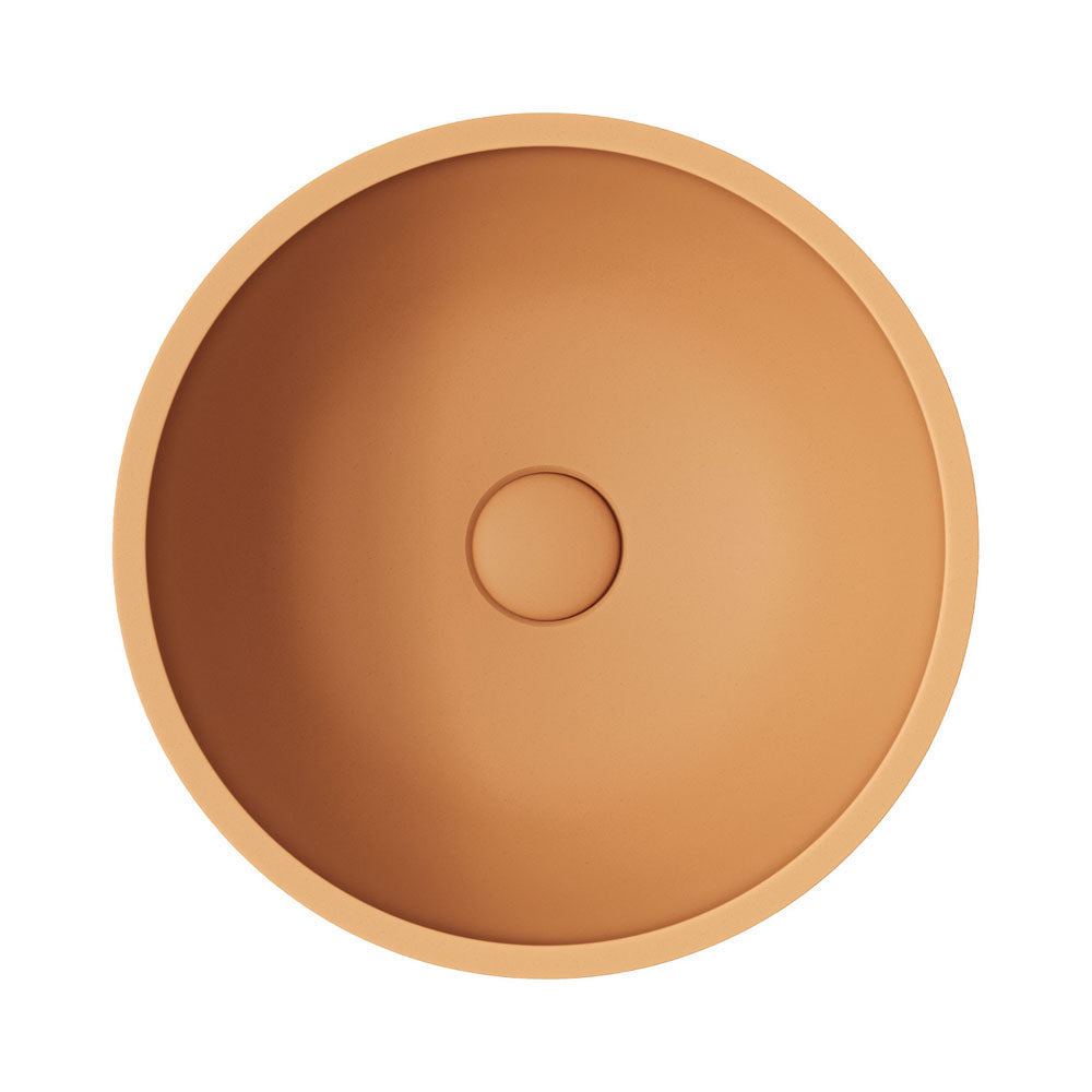 Fienza Alba Round Concrete Above Counter Basin, Tuscan