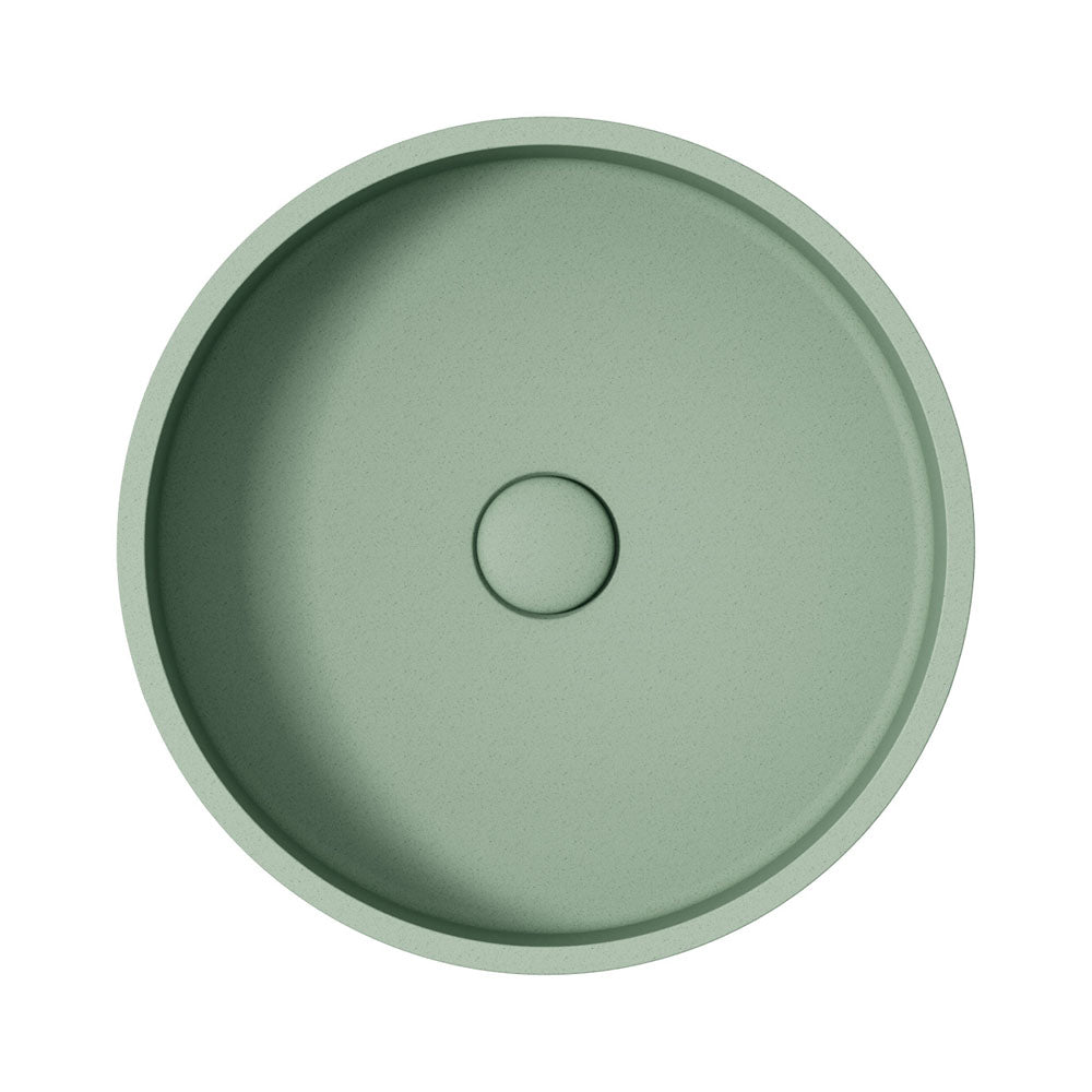 Fienza Jada Round Concrete Above Counter Basin, Sage
