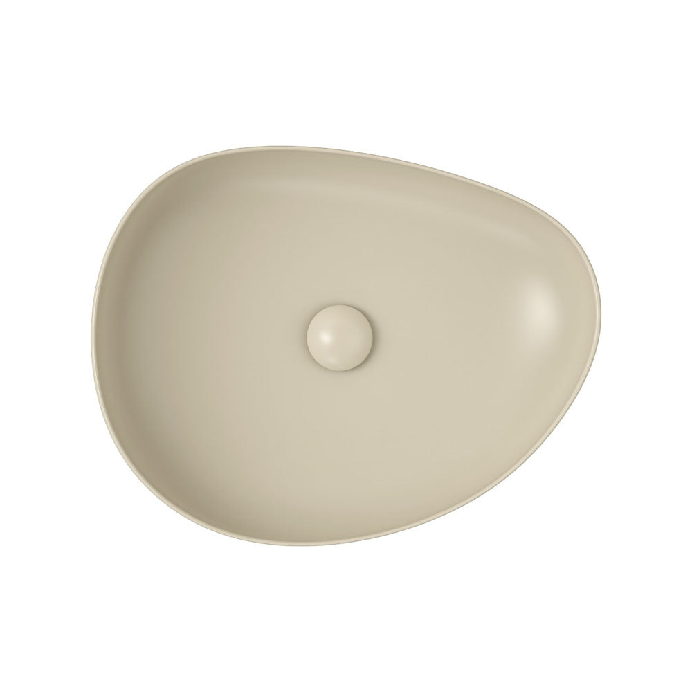 Fienza Pebble Medium Above Counter Basin, Matte Khaki
