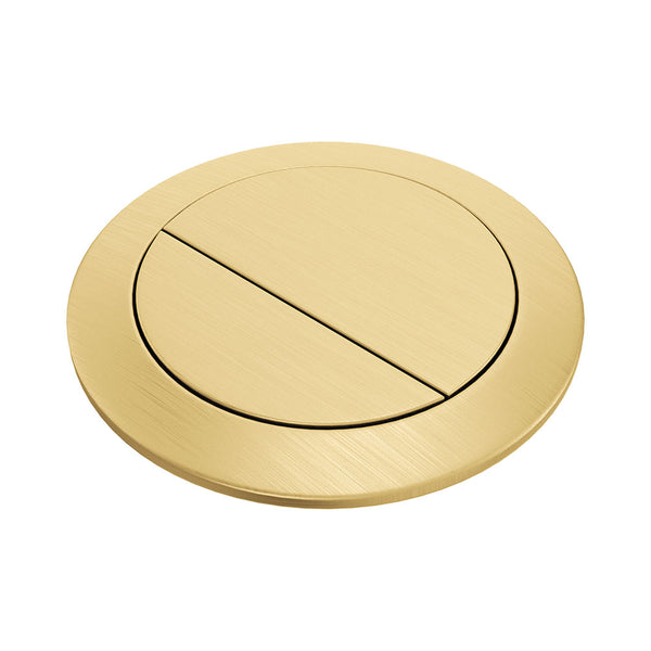 Back to Wall Round Toilet Flush Buttons PVD Urban Brass