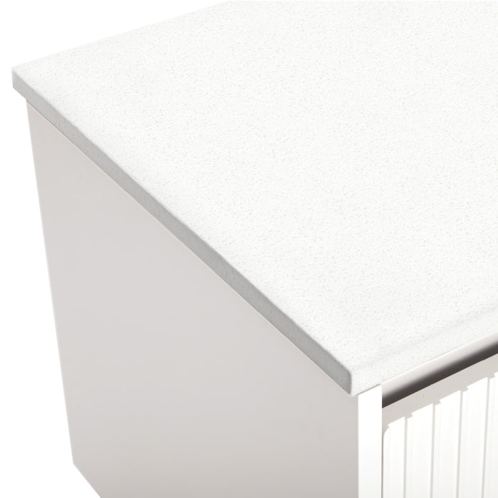 Fienza Roman Sand Silica Free Stone Vanity Benchtop, Rectangular Full Depth