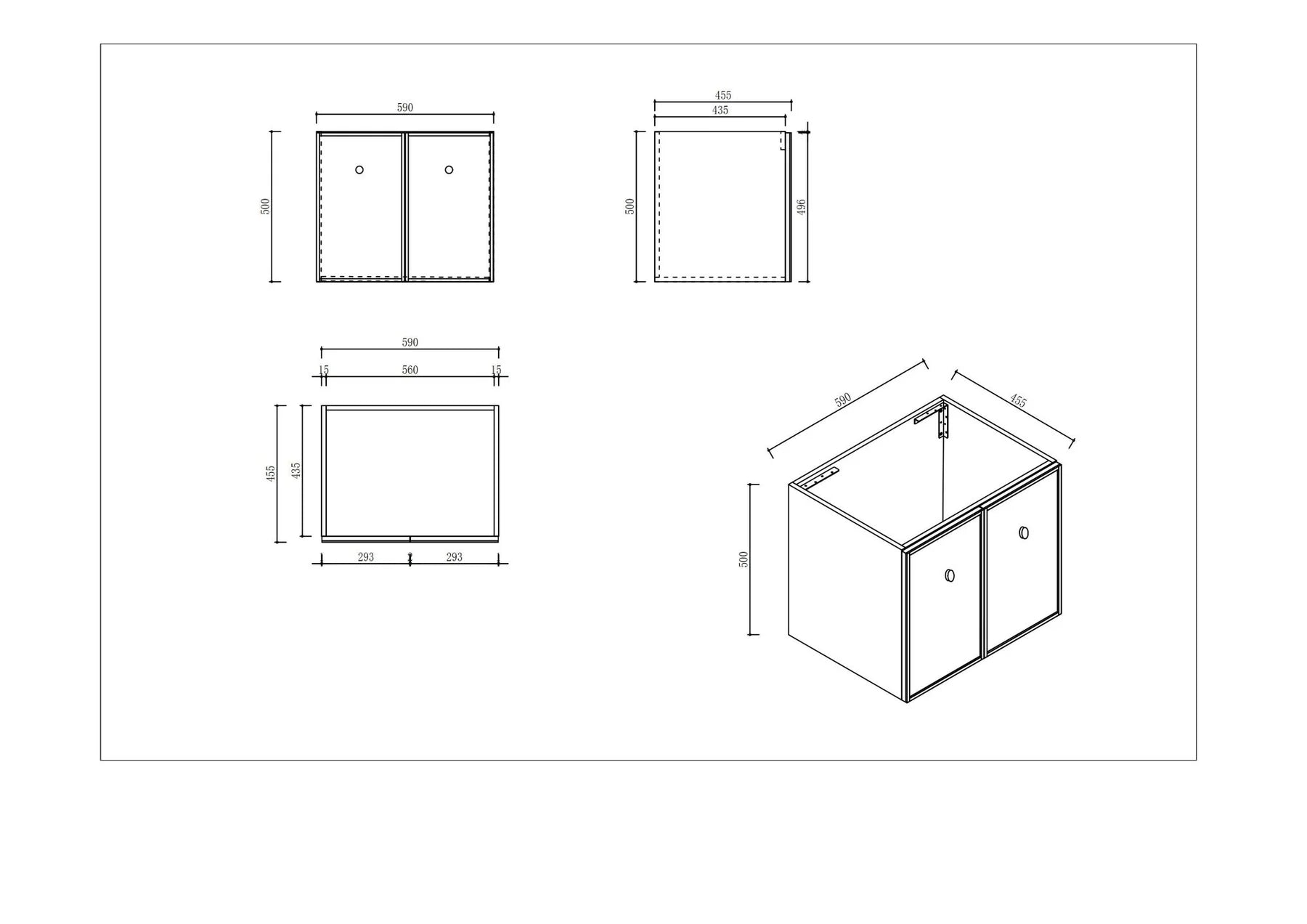 Seattle 600mm Wall-Hung Cabinet Matte White