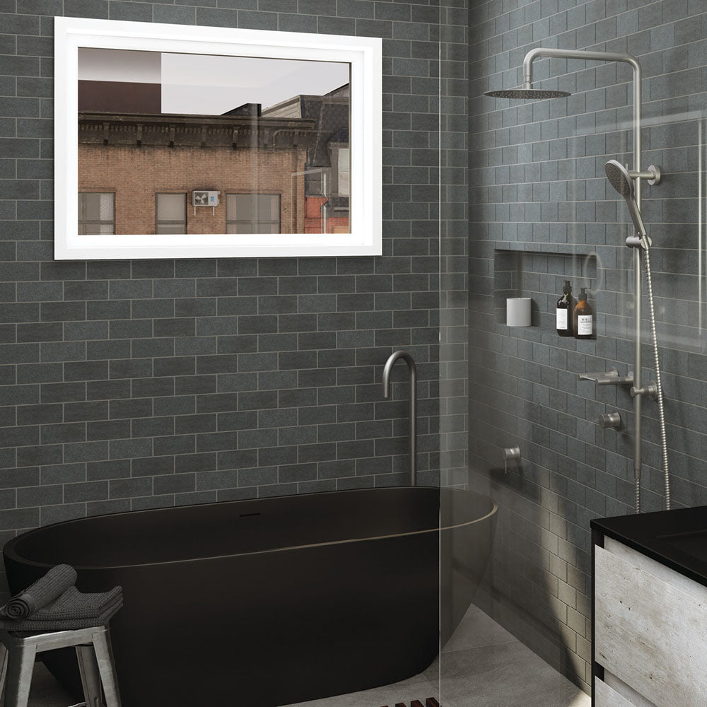 Fienza Kaya Gooseneck Floor Mounted Bath Outlet, Gun Metal