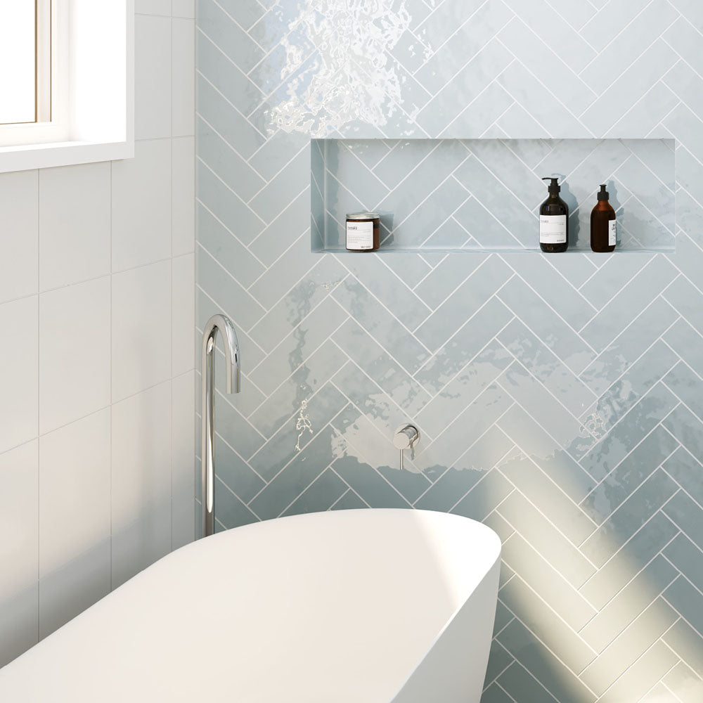 Fienza Kaya Gooseneck Floor Mounted Bath Outlet, Chrome