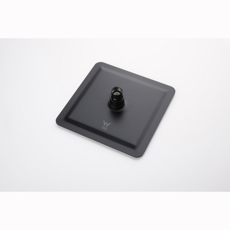 Aquaperla 200mm 8" Stainless Steel 304 Black Super-slim Square Rainfall Shower Head