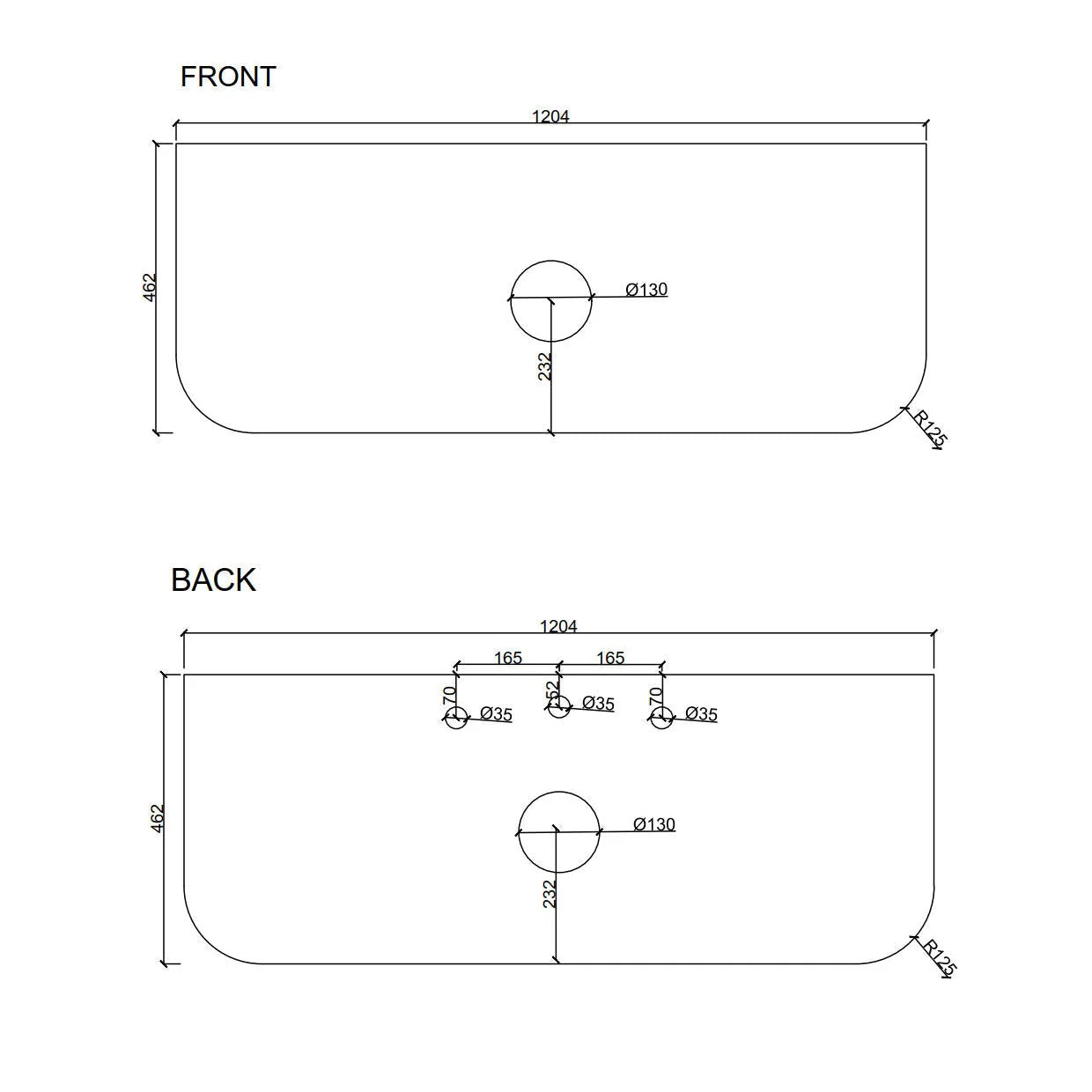 Rome Fluted Groove 1200mm Wall-Hung Cabinet - Bur Oak