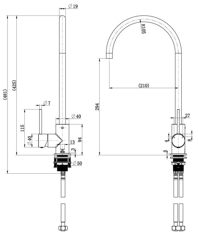 Modern National Star Mini Kitchen Mixer Gun Metal