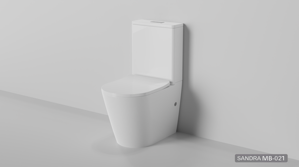 Zumi Sandra Short Projection Rimless Two-pieces Back to Wall Toilet Suite