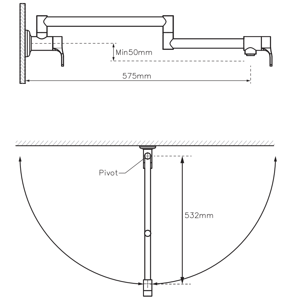 Greens Craft Pot Filler Gunmetal