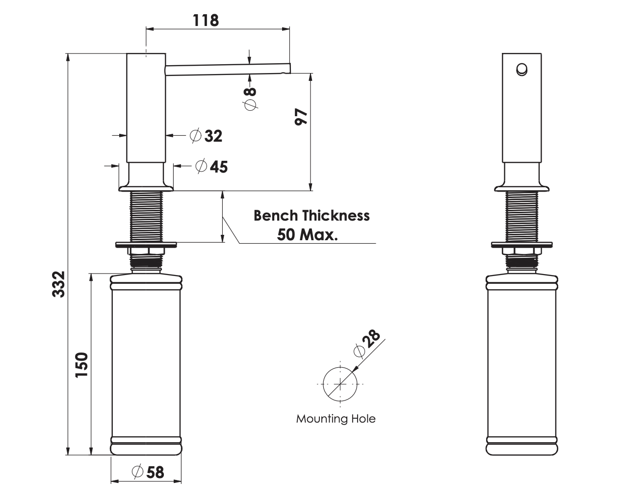 Greens Craft Craft Soap Dispenser Chrome