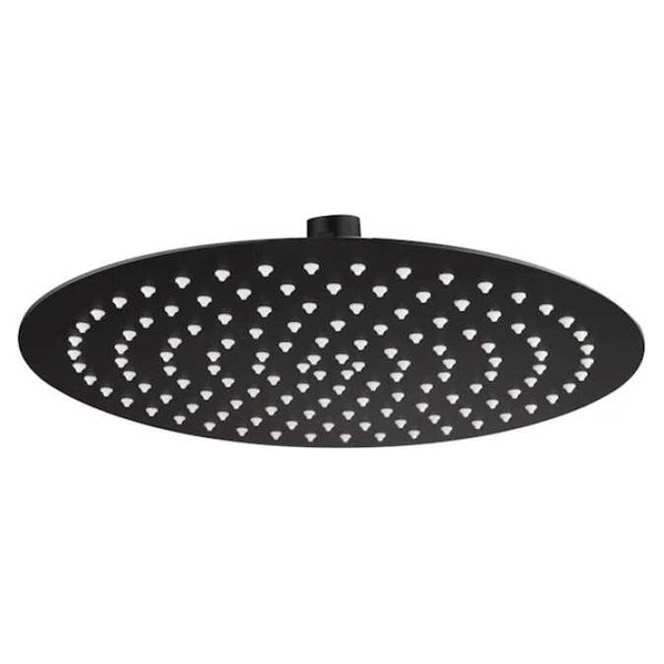 Aquaperla 300mm 12" Stainless Steel 304 Black Super-slim Round Rainfall Shower Head