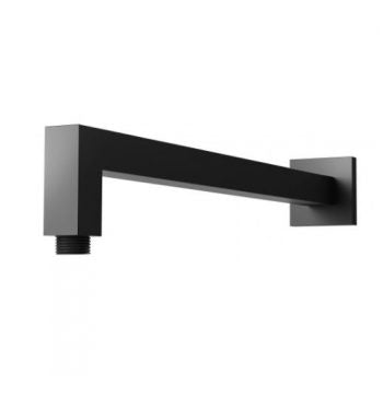 Aquaperla Square Aqua Black Wall Mounted Shower Arm 400mm