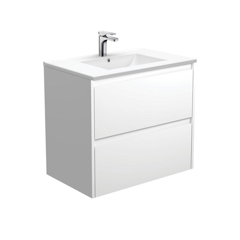Fienza Dolce Amato 750 Matte White Vanity Wall-Hung