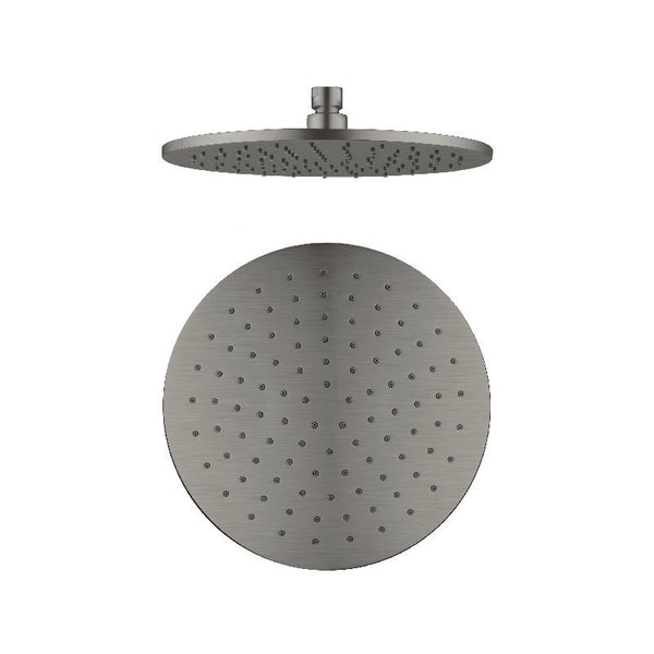 Nero Round Shower Head 250mm Gun Metal Grey