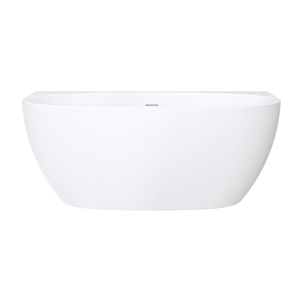 Ovia 1500mm Back to Wall Bath Vienna Tub Gloss White