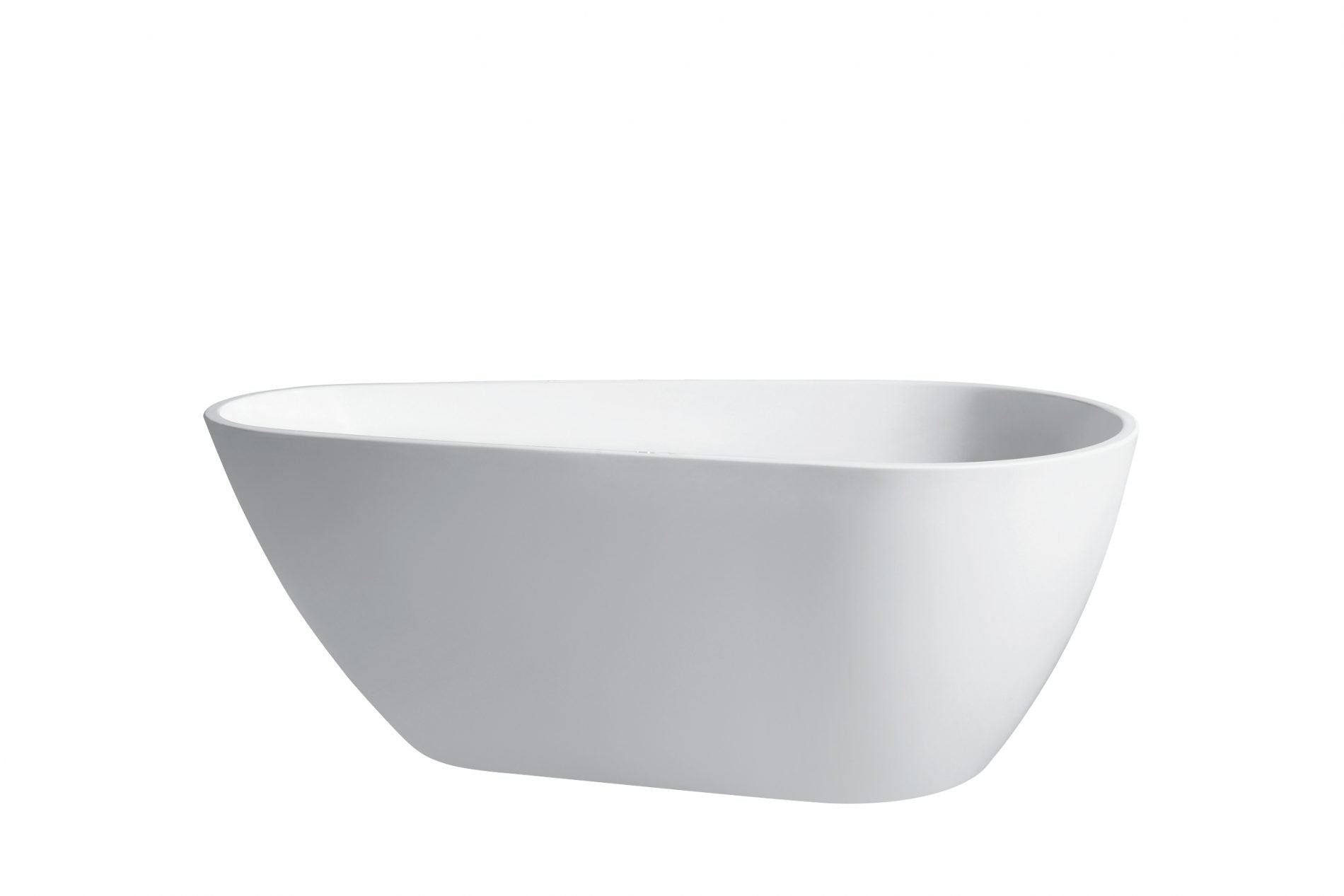 1700mm Waterdrop Freestanding Bath Tub Gloss White No Overflow