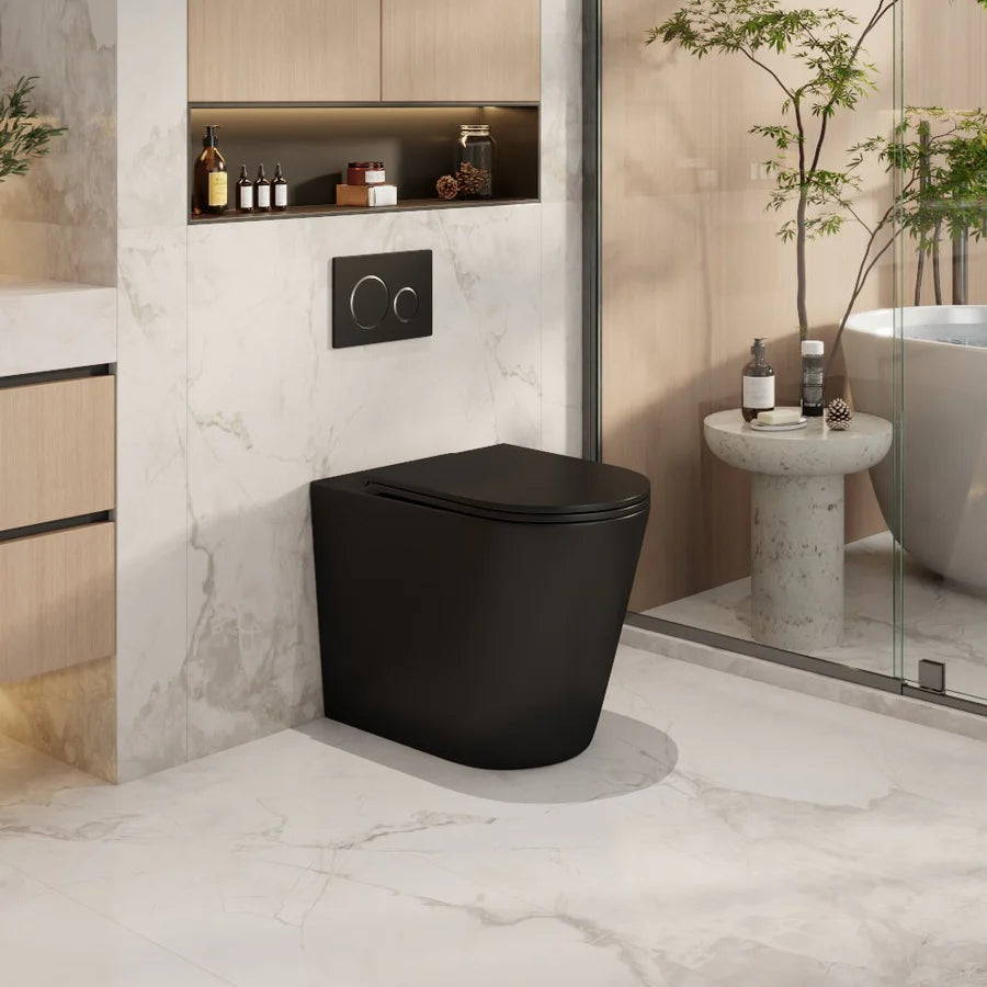 Berlin Quiet Flush Rimless Tornado Floor Pan Matte Black