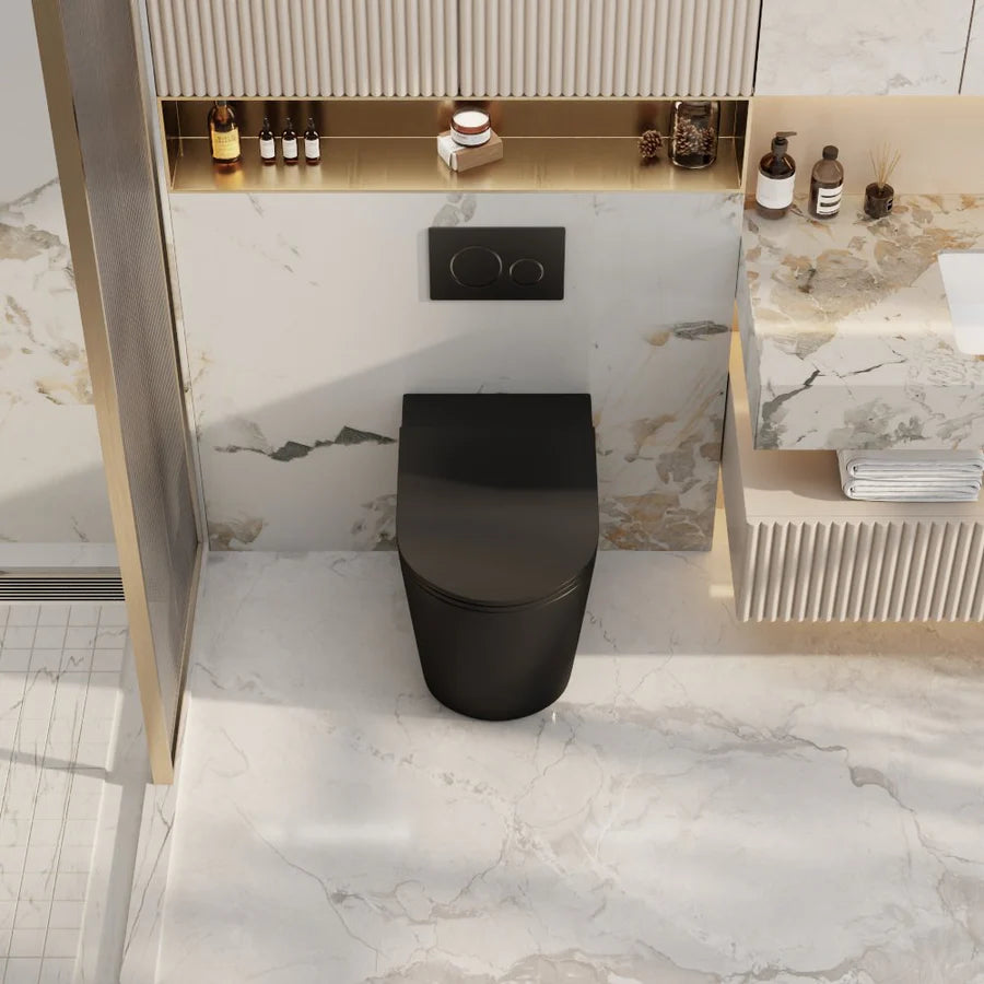 Berlin Quiet Flush Rimless Tornado Floor Pan Matte Black