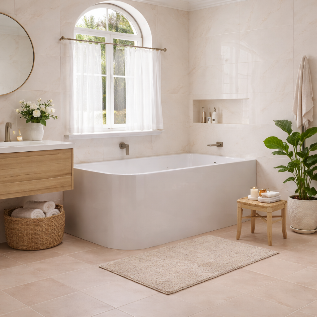 Ovia Zurich 1700mm Gloss White Multi Fit Right-Hand Multi-fit, Corner Bath/ Back-to-Wall Bath/ Freestanding Bath