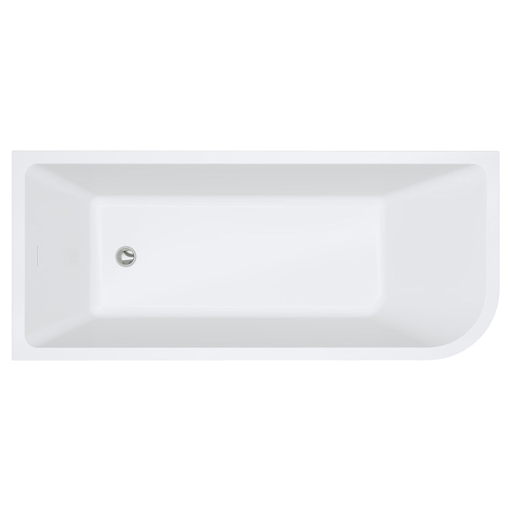 Ovia Zurich 1700mm Gloss White Left-Hand Multi-fit, Corner Bath/ Back-to-Wall Bath/ Freestanding Bath