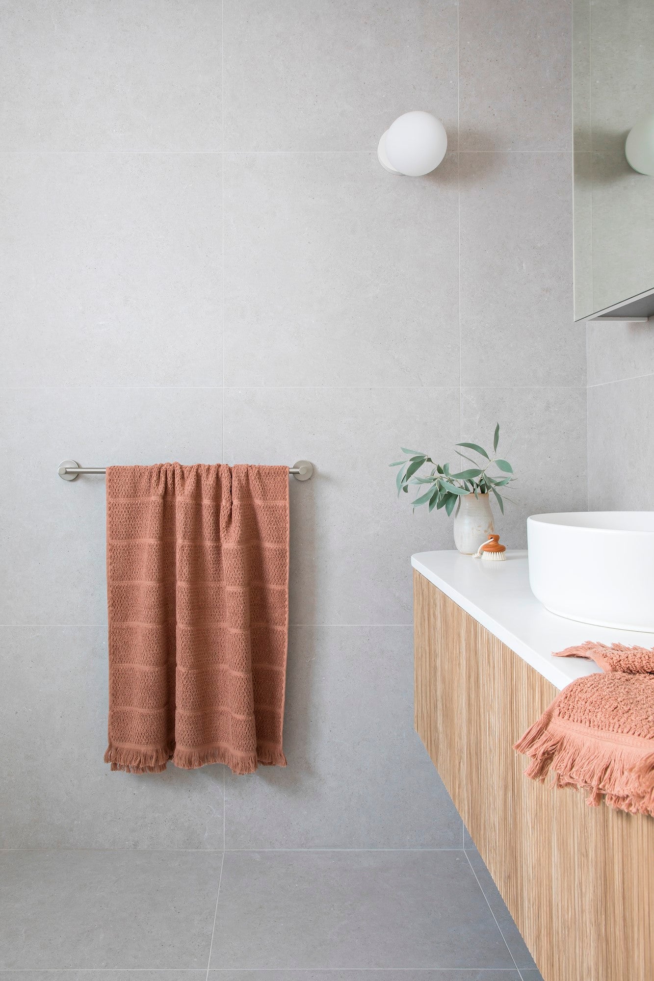 ADP Soul Single Towel Rail 600 Brushed Nickel