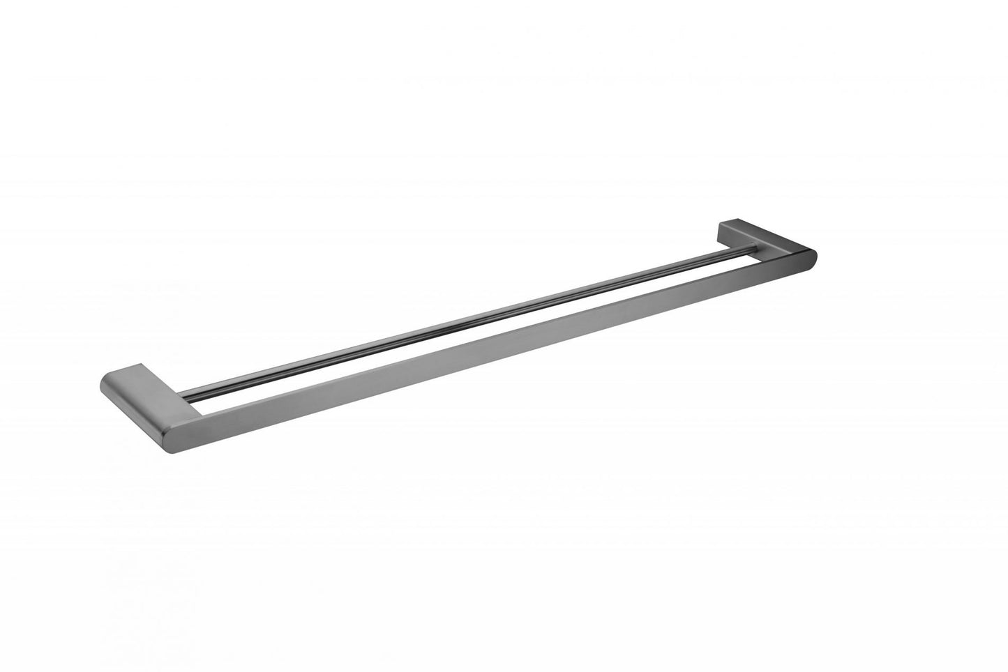 Nero Bianca Double Towel Rail 800mm Gun Metal Grey