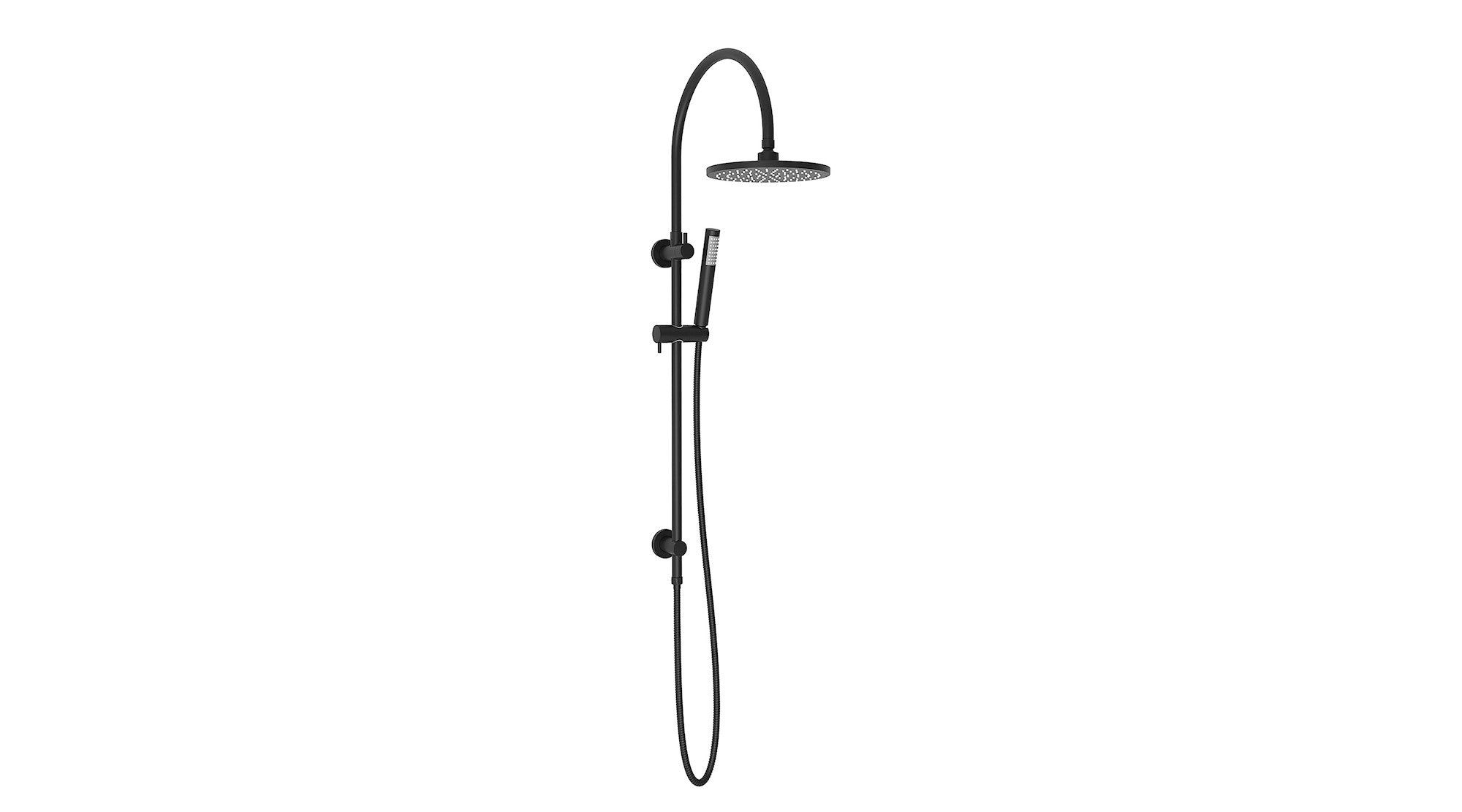 ADP Soul Gooseneck Twin Shower Set Matte Black