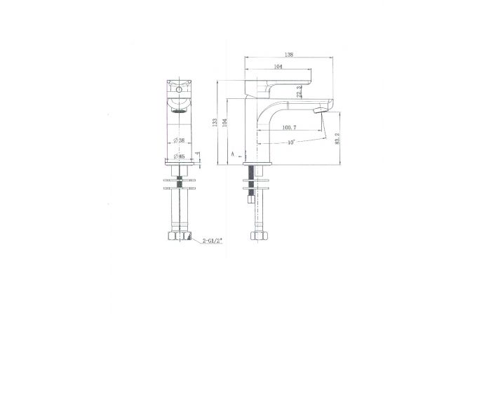 Modern National Bondi Round Basin Mixer Matte Black