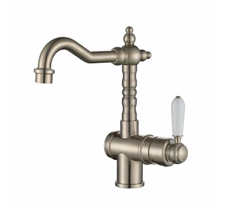 Modern National Bordeaux High Rise Basin Mixer Brushed Nickel