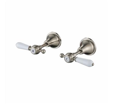 Modern National Bordeaux Wall Top Assemblies Brushed Nickel