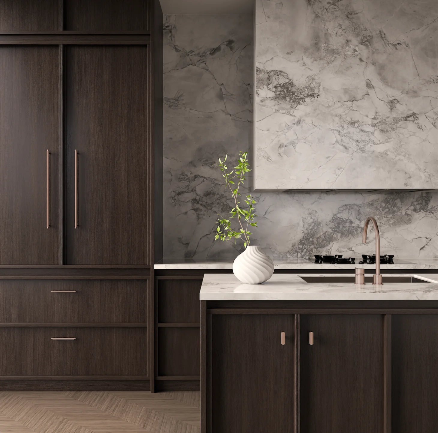 Meir Öppen T-Pull Cabinet Handle - Lustre Bronze